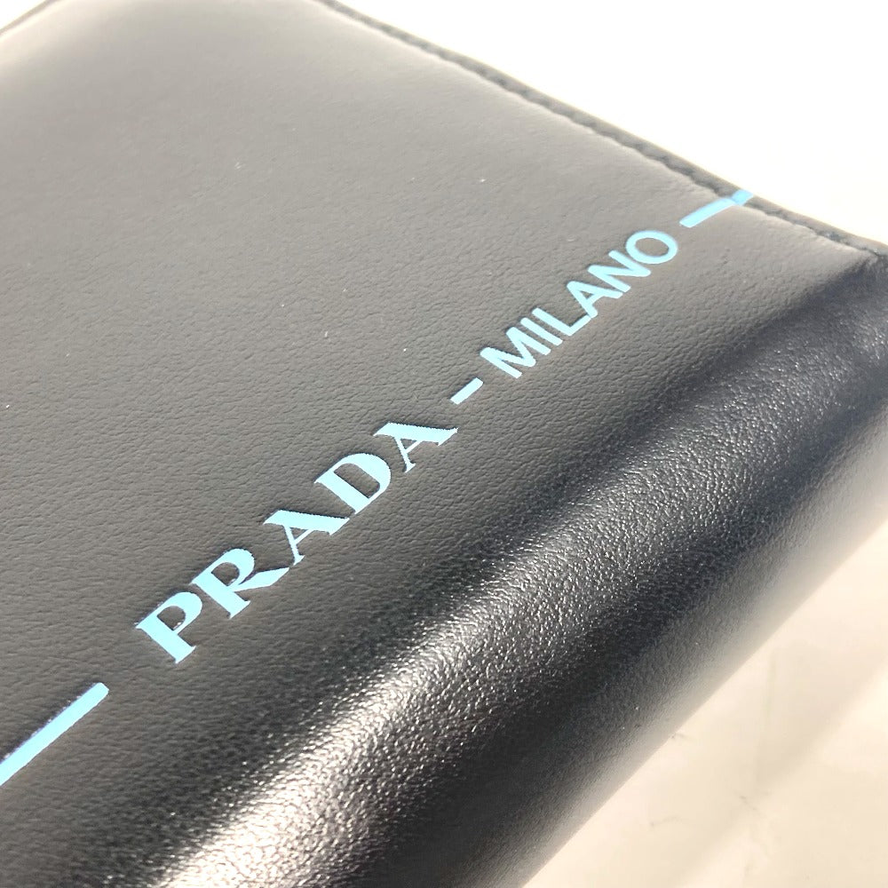 PRADA Long Wallet Purse 2ML317 leather black logo City Sports unisex(Unisex) Used Authentic