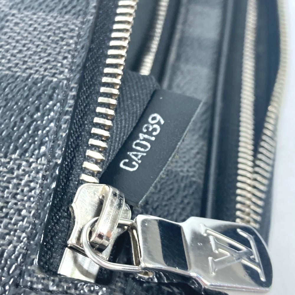 LOUIS VUITTON business bag N60182 Damier Grafitto Canvas black Damier Grafitte Alpha clutch unisex(Unisex) Used Authentic
