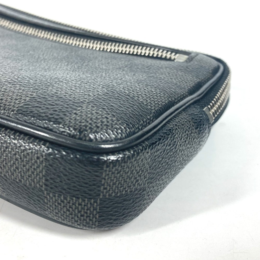 LOUIS VUITTON business bag N60182 Damier Grafitto Canvas black Damier Grafitte Alpha clutch unisex(Unisex) Used Authentic