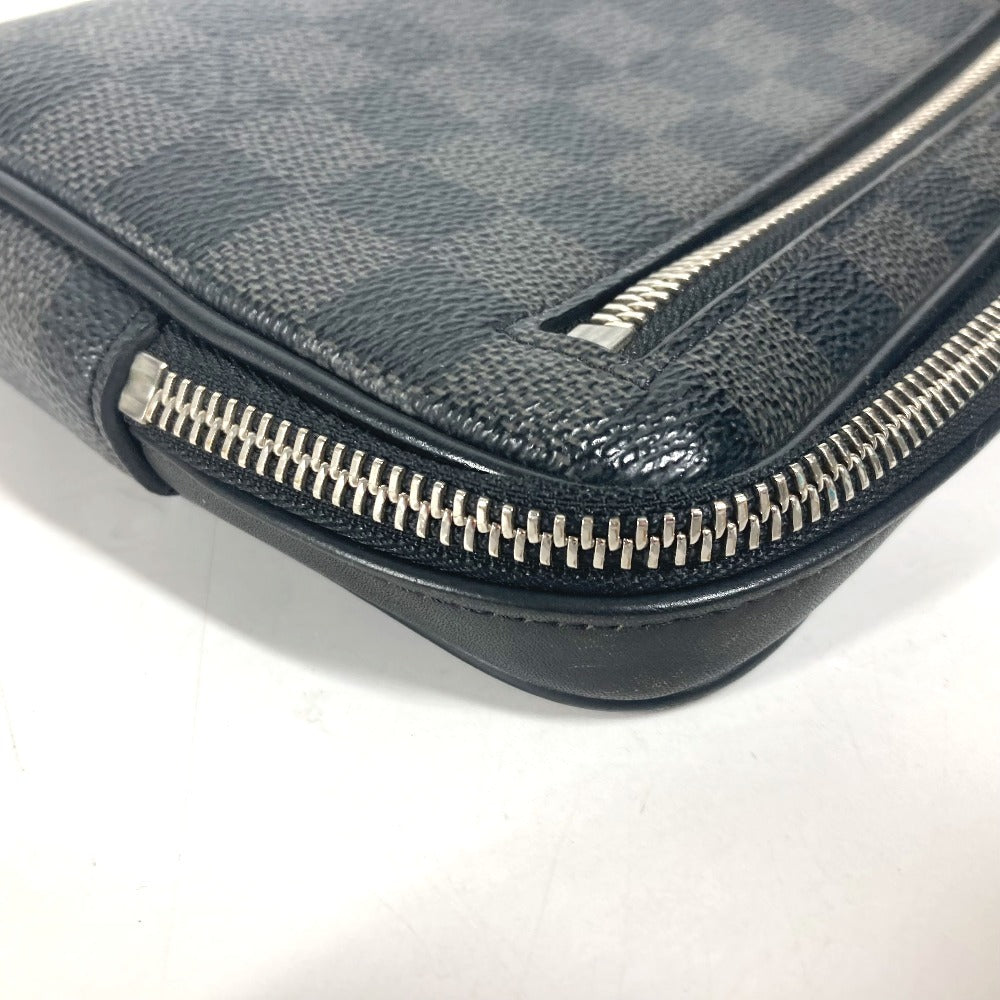 LOUIS VUITTON business bag N60182 Damier Grafitto Canvas black Damier Grafitte Alpha clutch unisex(Unisex) Used Authentic