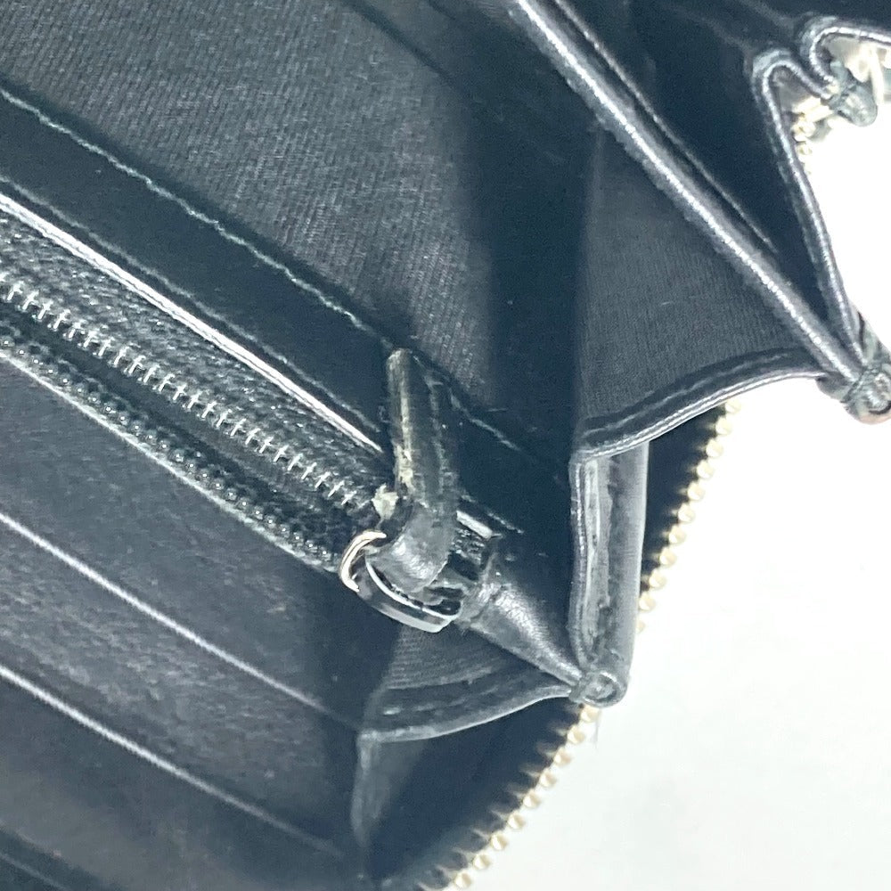 GUCCI Long Wallet Purse 278635 leather black GG Micro Guccisima unisex(Unisex) Used Authentic