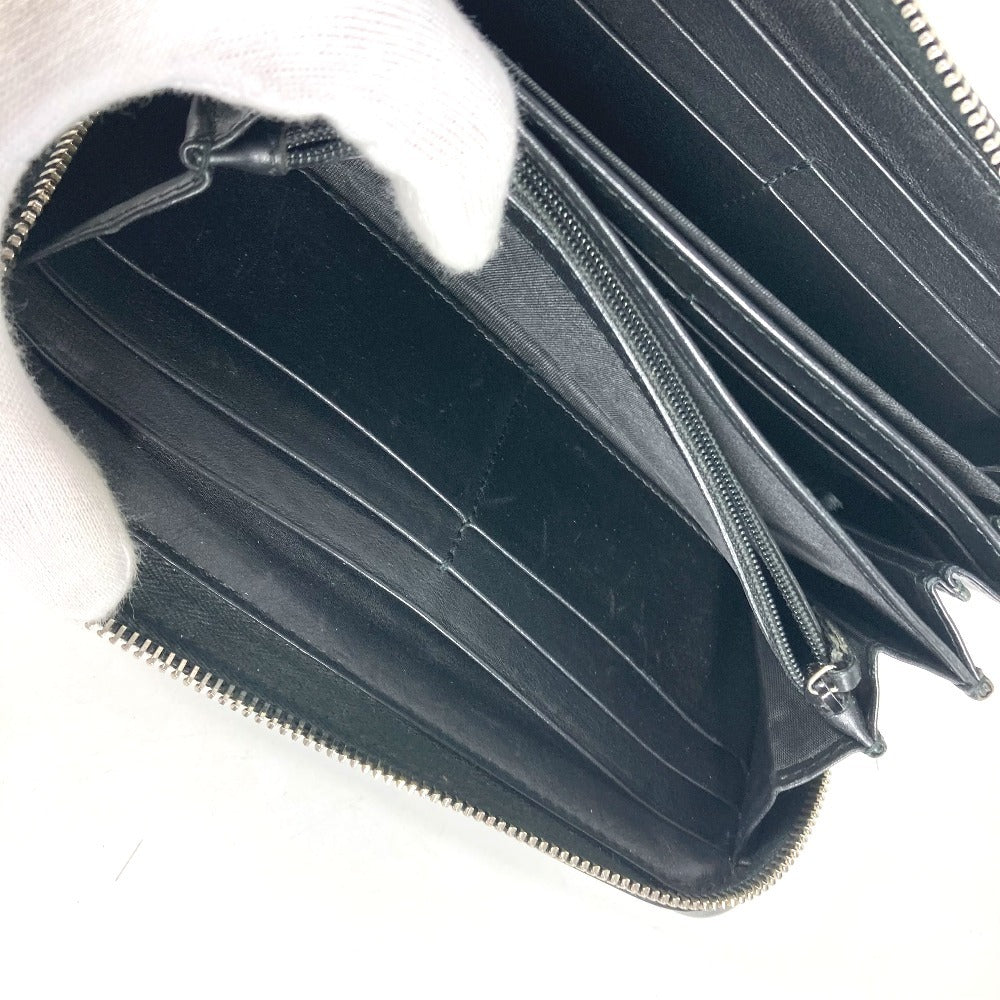 GUCCI Long Wallet Purse 278635 leather black GG Micro Guccisima unisex(Unisex) Used Authentic