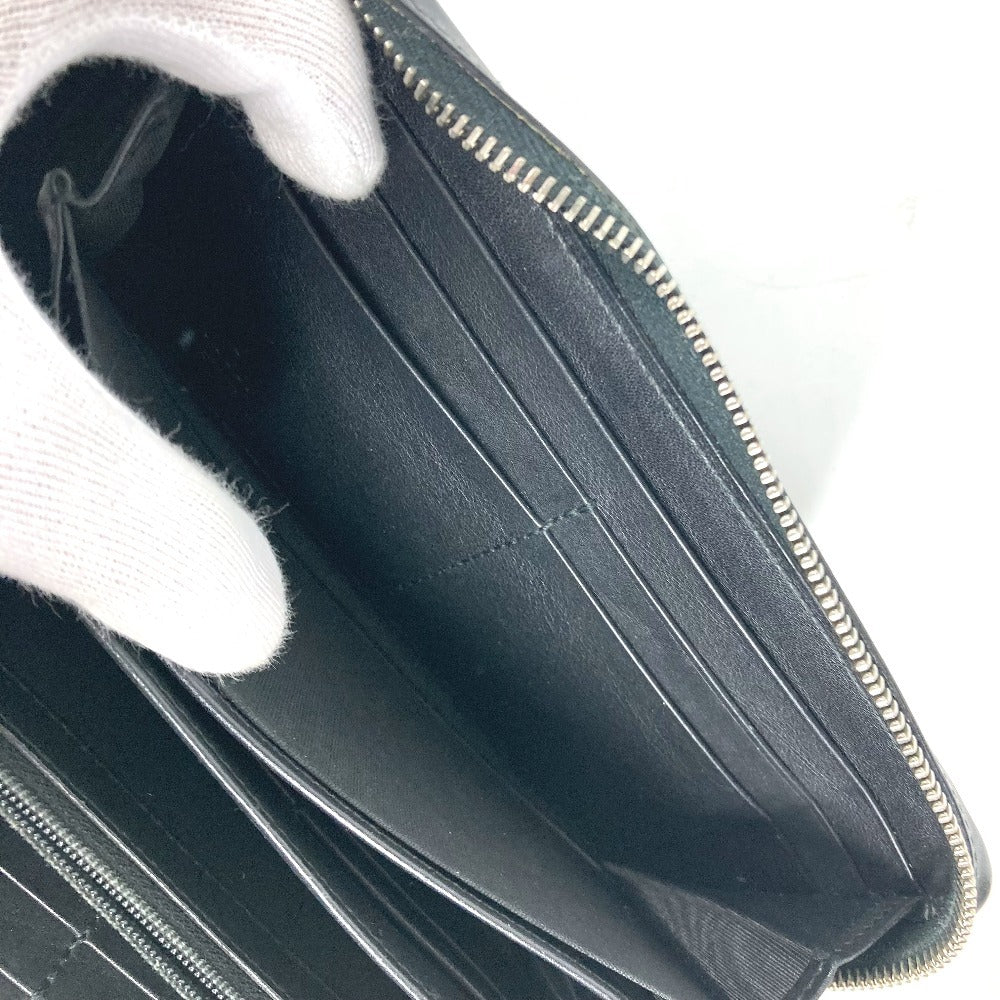 GUCCI Long Wallet Purse 278635 leather black GG Micro Guccisima unisex(Unisex) Used Authentic