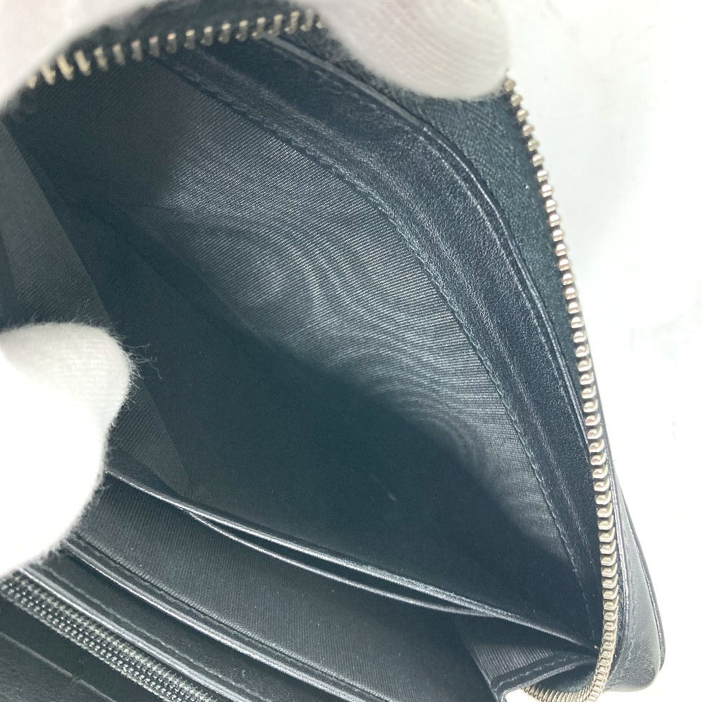 GUCCI Long Wallet Purse 278635 leather black GG Micro Guccisima unisex(Unisex) Used Authentic