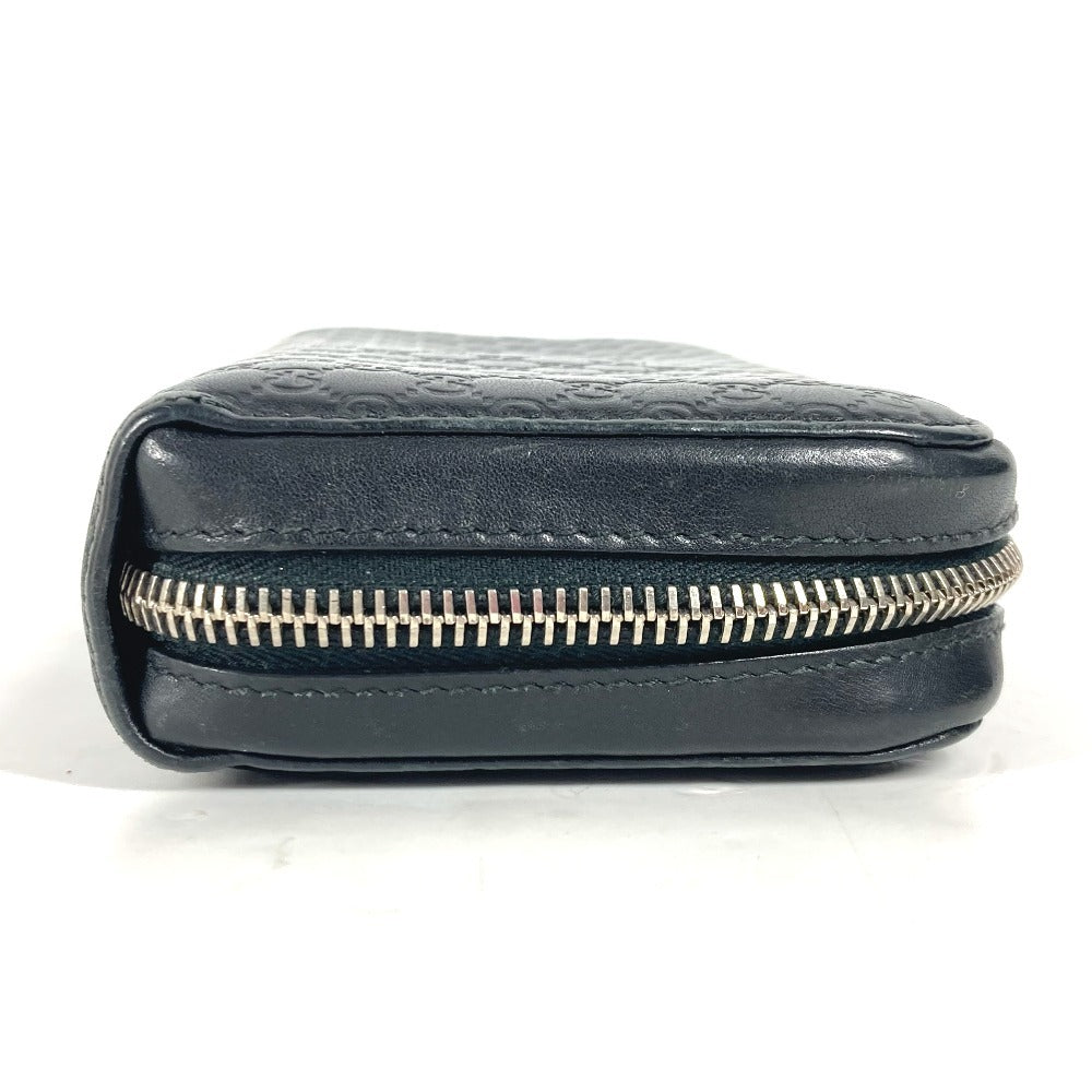 GUCCI Long Wallet Purse 278635 leather black GG Micro Guccisima unisex(Unisex) Used Authentic