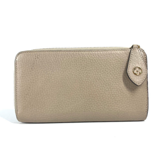 LOUIS VUITTON Long Wallet Purse M63104 Taurillon Clemence Leather beige Portefeuille comet