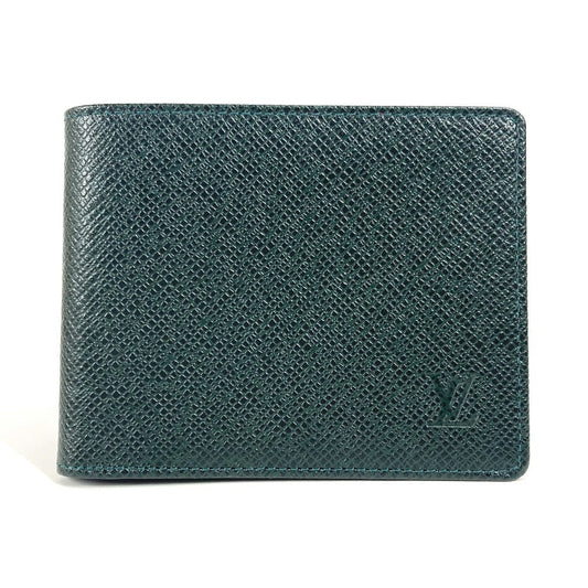 LOUIS VUITTON Folded wallet M30484 Taiga Leather green Taiga Porto Vie 6 Cartes Credit