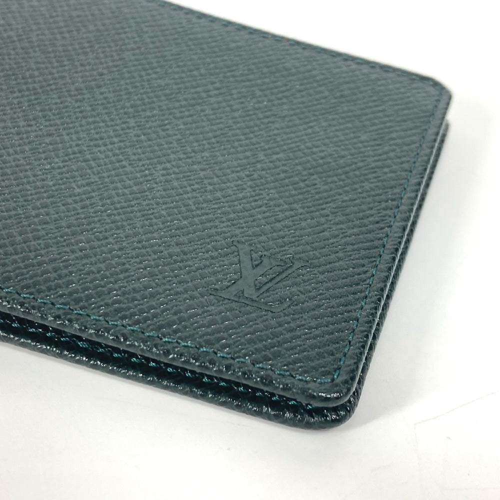 LOUIS VUITTON Folded wallet M30484 Taiga Leather green Taiga Porto Vie 6 Cartes Credit