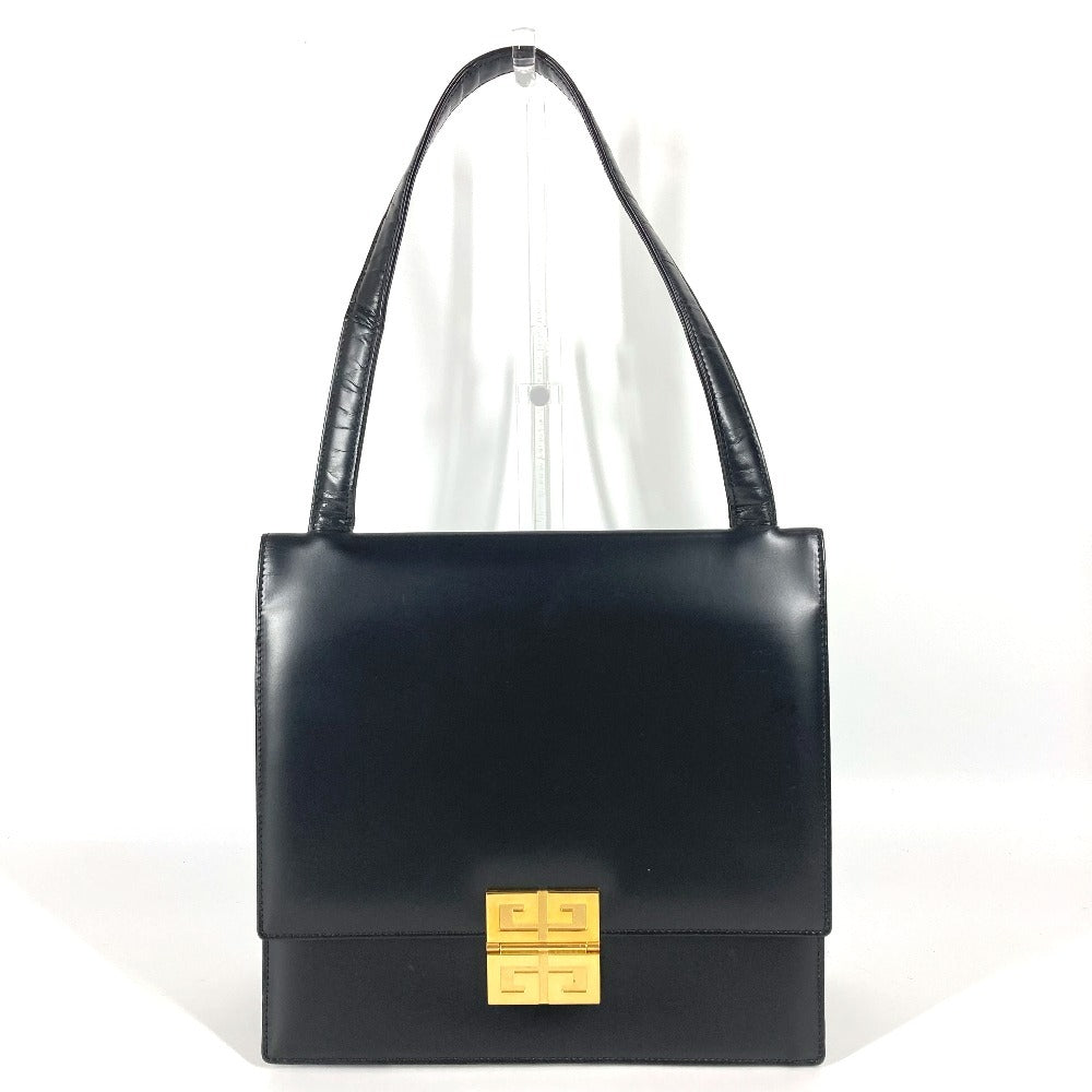 GIVENCHY Handbag leather black vintage logo