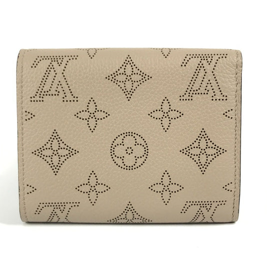 LOUIS VUITTON Folded wallet M62542 monogram mahina leather beige Monogram Mahina Portefeuille Iris Compact