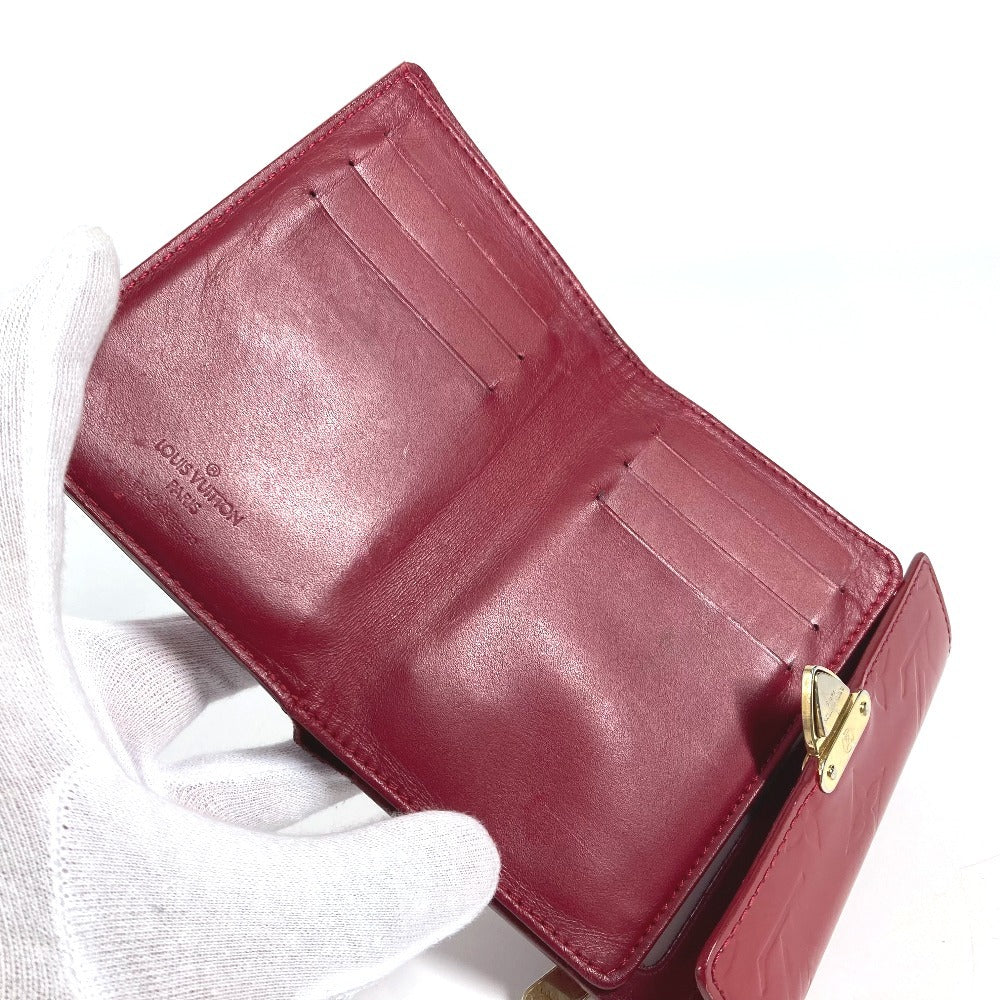 LOUIS VUITTON Trifold wallet M91979 Monogram Vernis Red Monogram Vernis Portefeuille Koala