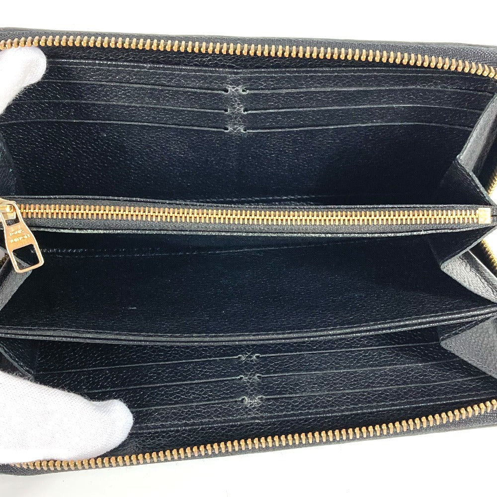LOUIS VUITTON Long Wallet Purse M61864 Monogram Ann Platt Leather black Monogram Ann Platt Zippy wallet