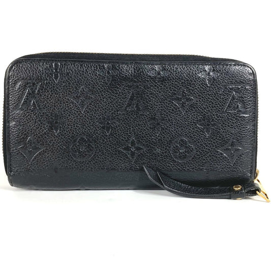 LOUIS VUITTON Long Wallet Purse M61864 Monogram Ann Platt Leather black Monogram Ann Platt Zippy wallet