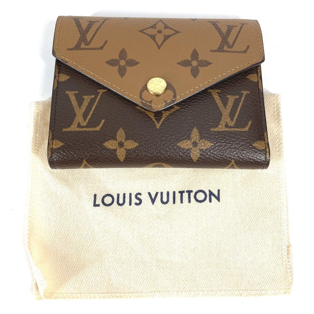 LOUIS VUITTON Trifold wallet M81557 Monogram reverse canvas Brown Monogram reverse Portefeuille Victorine