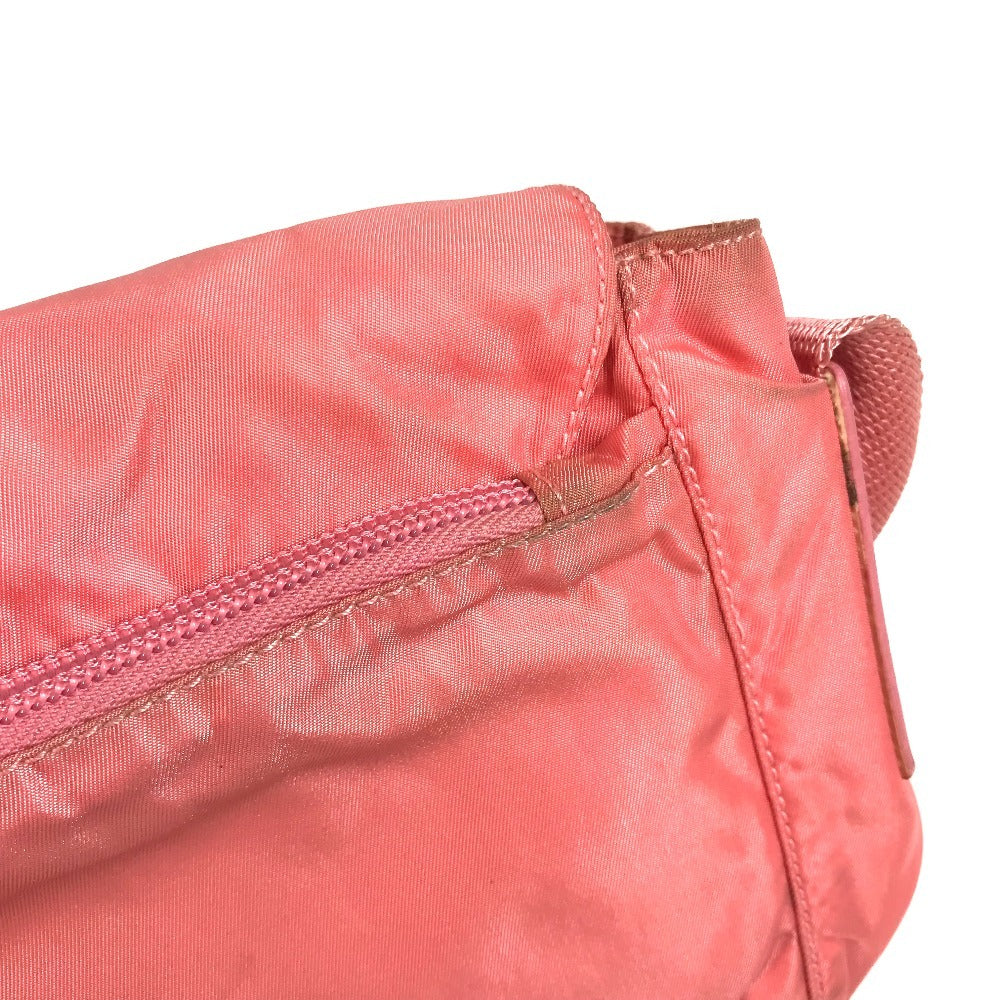 PRADA Shoulder Bag Nylon pink Triangle logo plate