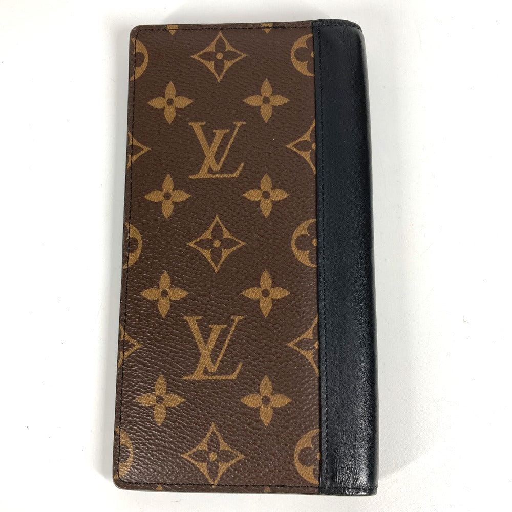 LOUIS VUITTON Long Wallet Purse M93800 Monogram Macassar canvas, leather black Monogram macacer Portefeuille Tanon