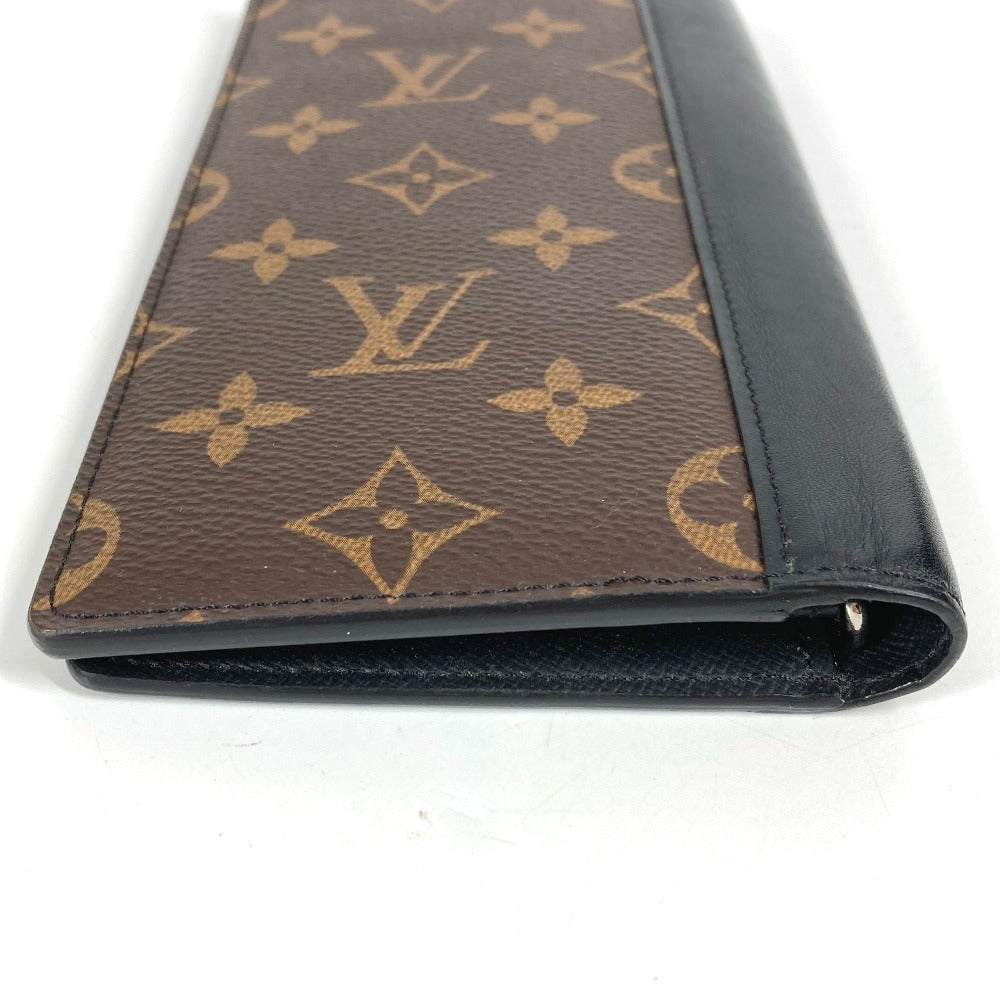 LOUIS VUITTON Long Wallet Purse M93800 Monogram Macassar canvas, leather black Monogram macacer Portefeuille Tanon
