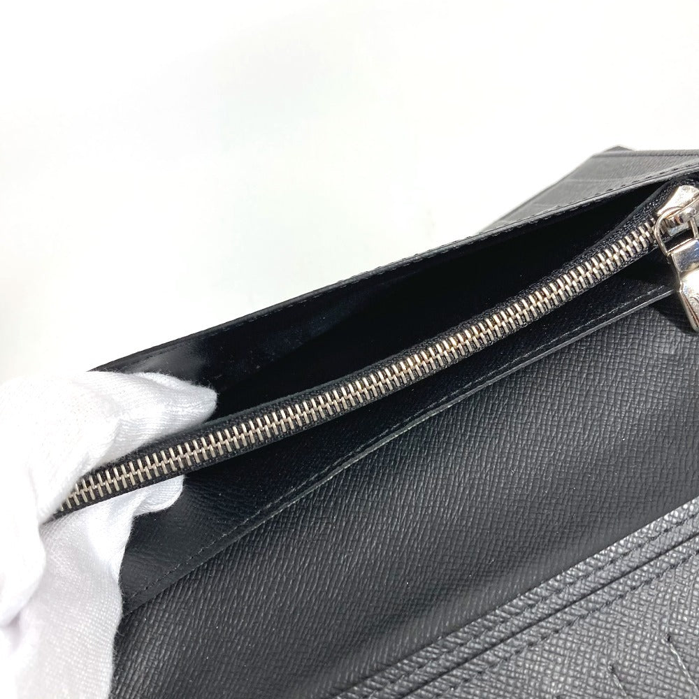 LOUIS VUITTON Long Wallet Purse M93800 Monogram Macassar canvas, leather black Monogram macacer Portefeuille Tanon