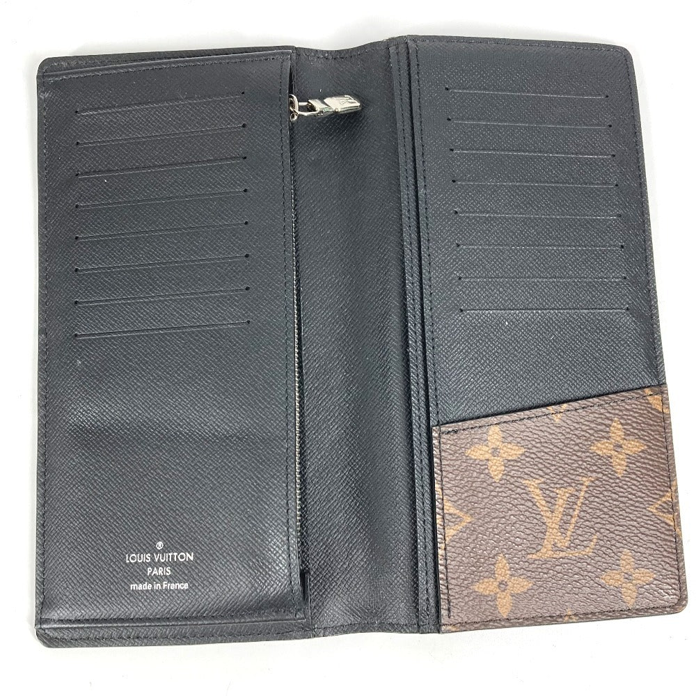 LOUIS VUITTON Long Wallet Purse M93800 Monogram Macassar canvas, leather black Monogram macacer Portefeuille Tanon