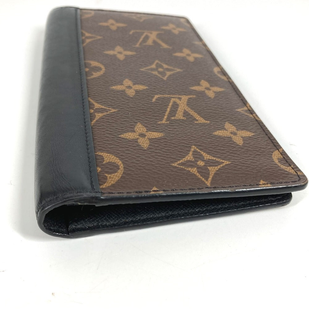 LOUIS VUITTON Long Wallet Purse M93800 Monogram Macassar canvas, leather black Monogram macacer Portefeuille Tanon