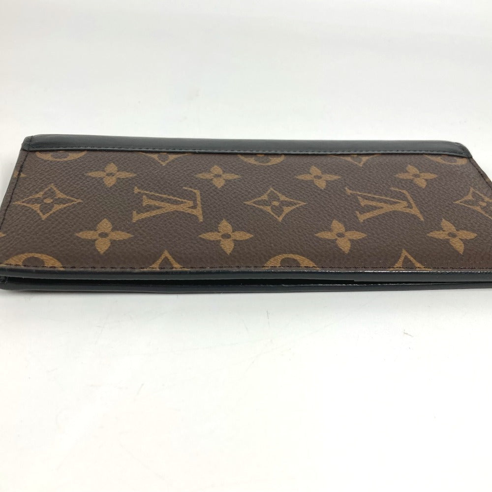 LOUIS VUITTON Long Wallet Purse M93800 Monogram Macassar canvas, leather black Monogram macacer Portefeuille Tanon