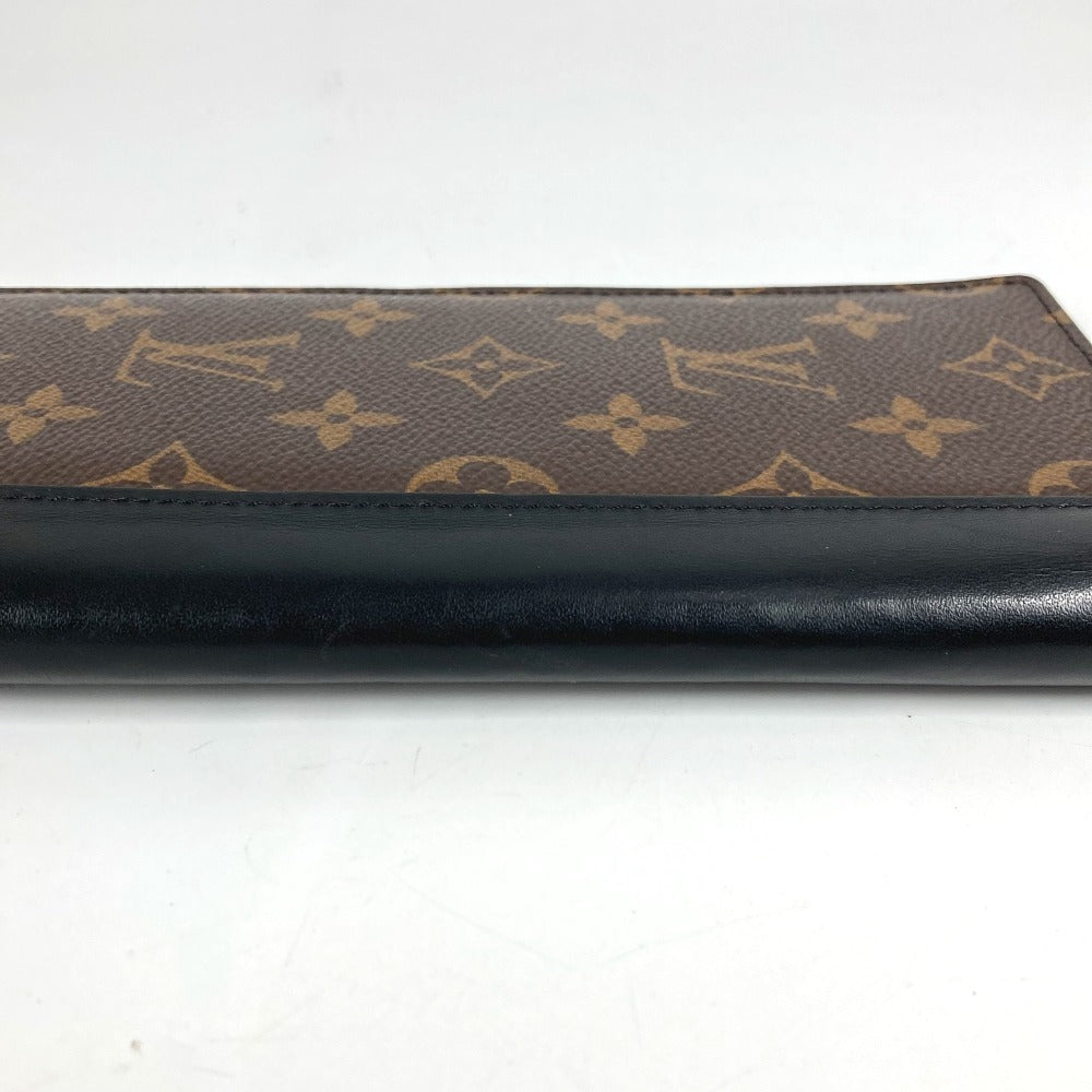 LOUIS VUITTON Long Wallet Purse M93800 Monogram Macassar canvas, leather black Monogram macacer Portefeuille Tanon