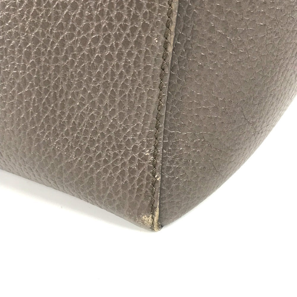 GUCCI Shoulder Bag 354408 leather gray By color logo swing