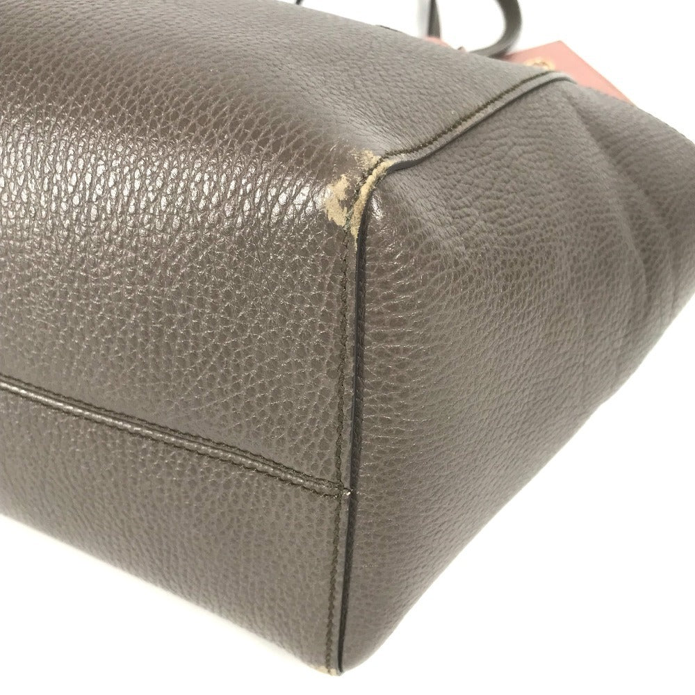 GUCCI Shoulder Bag 354408 leather gray By color logo swing