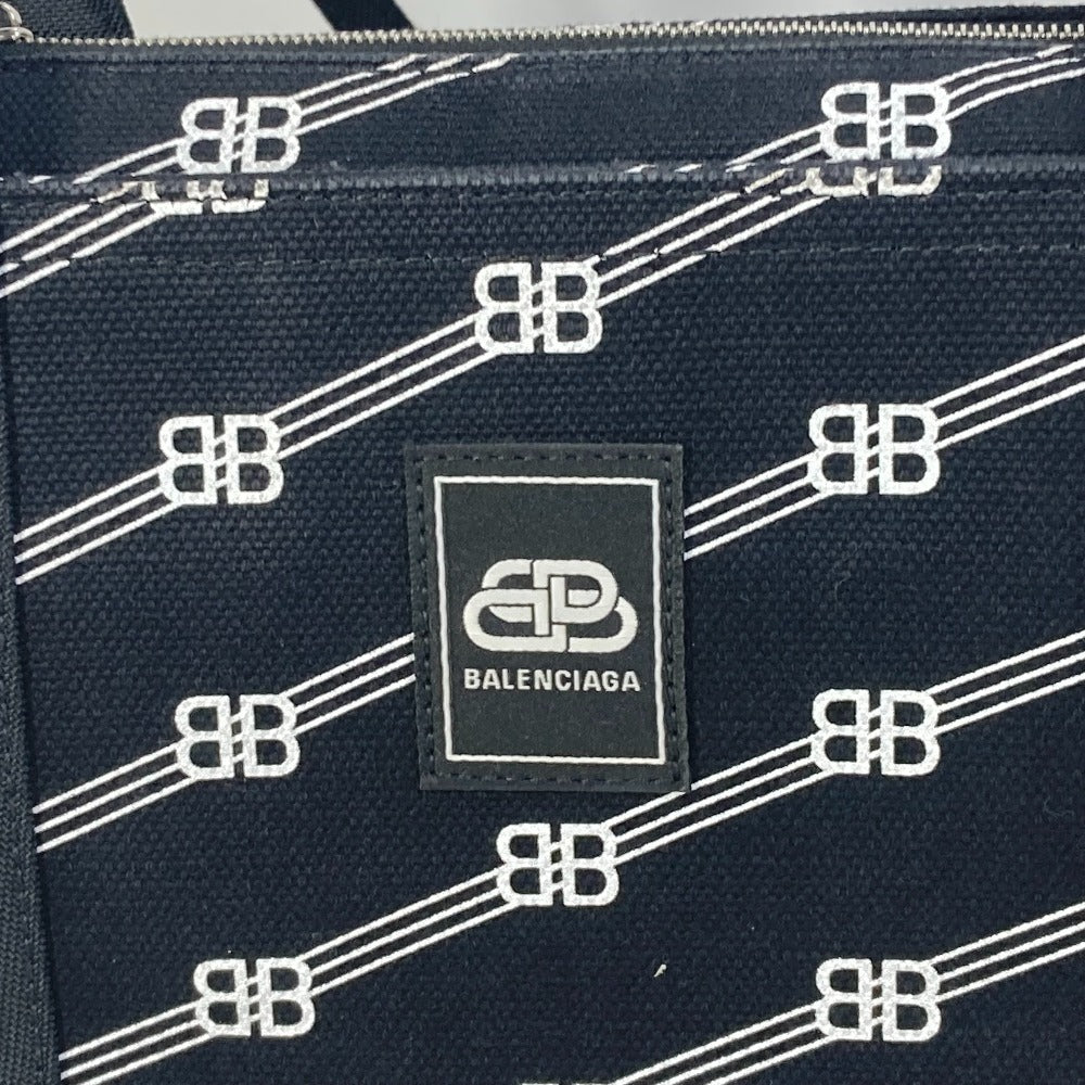 BALENCIAGA Handbag 620884 canvas black BB Trade S Women Used Authentic