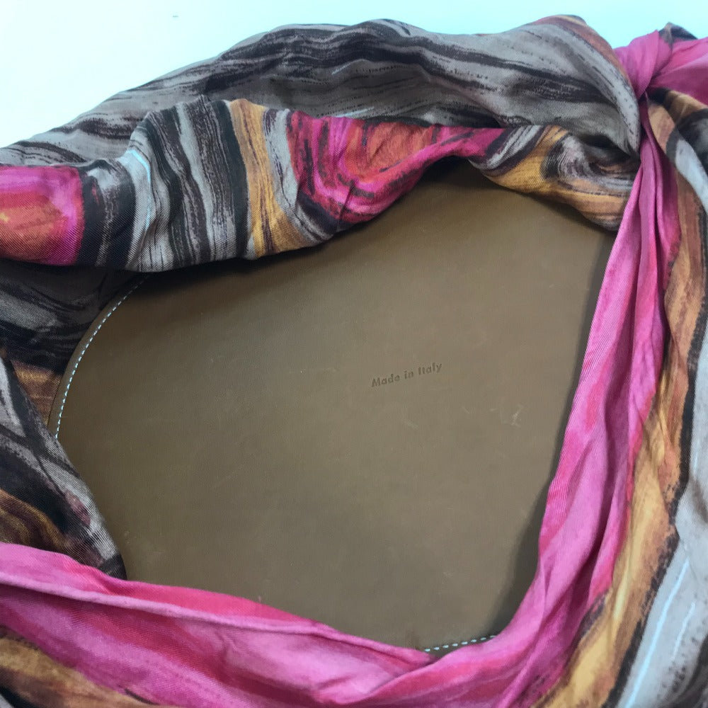 CELINE Shoulder Bag Silk / leather pink Scarf Bag