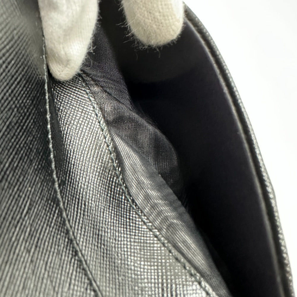 PRADA Trifold wallet Nylon, Saffiano Leather wine-red Triangle logo