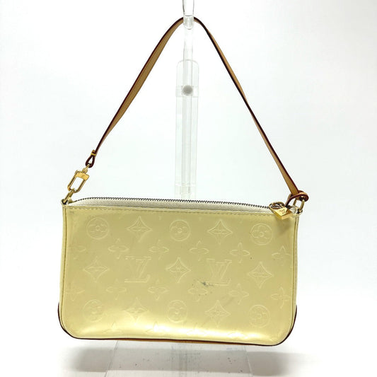 LOUIS VUITTON Shoulder Bag M91333 Monogram Vernis white Monogram Vernis mallory square Women Used Authentic