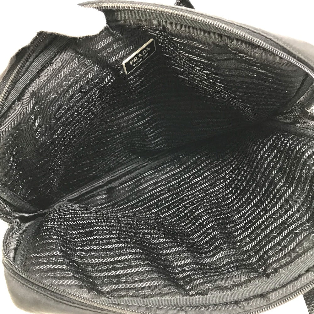 PRADA Business bag Nylon black Bag Triangle logo plate mens Used Authentic