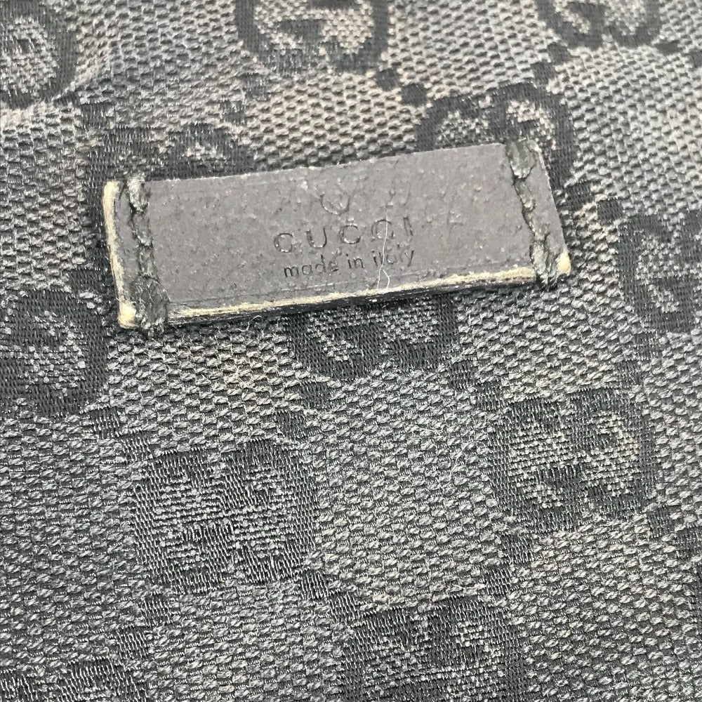 GUCCI Shoulder Bag 122790 Leather / canvas black GG Women Used Authentic