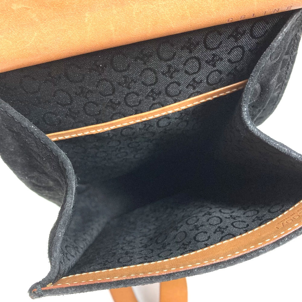 CELINE Shoulder Bag Leather / suede Brown Cross Sling bag logo macadam Women Used Authentic