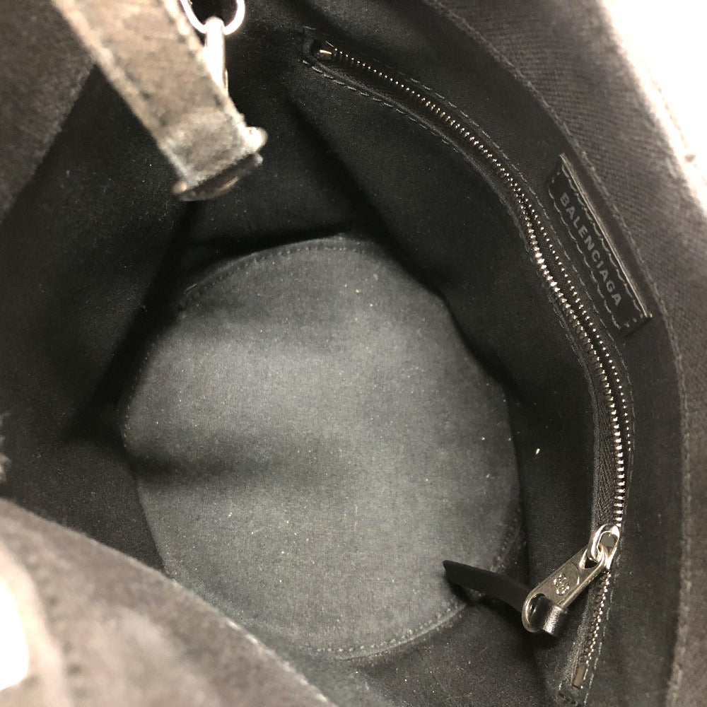 BALENCIAGA Handbag 619979 canvas black Wave XS