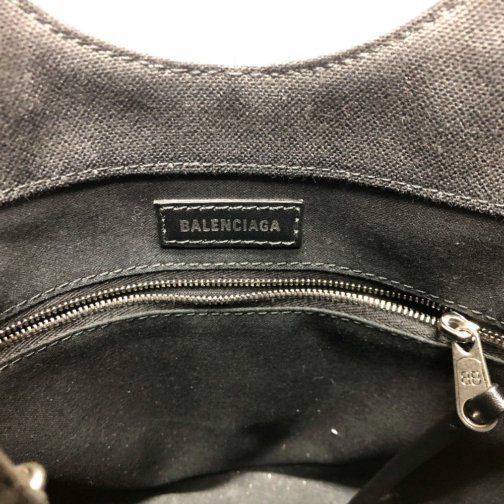 BALENCIAGA Handbag 619979 canvas black Wave XS