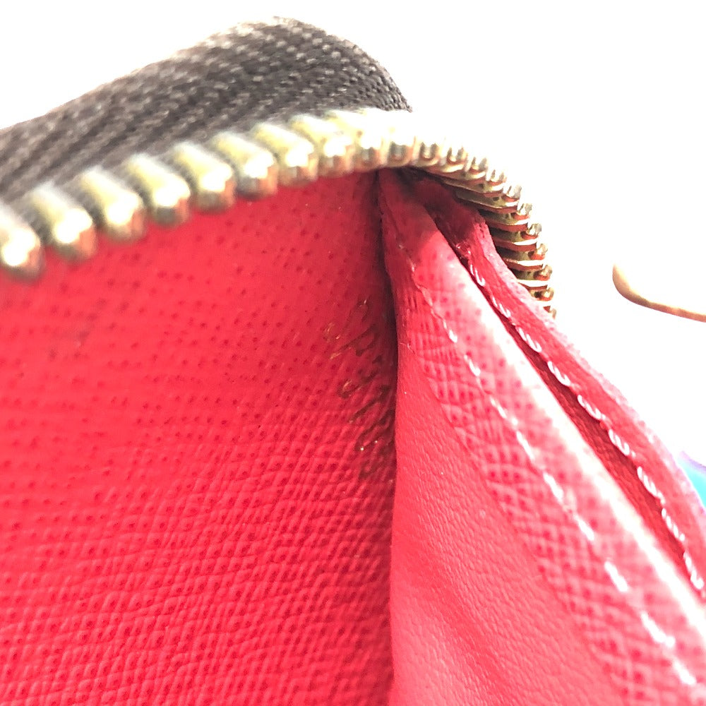 LOUIS VUITTON Long Wallet Purse M61364 Monogram canvas Brown / Red Monogram zippy wallet totem Women Used Authentic