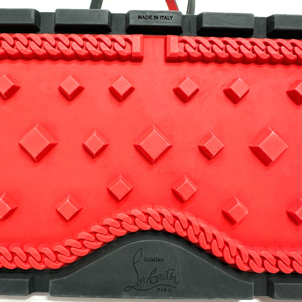 Christian Louboutin Tote Bag leather black logo mens Used Authentic