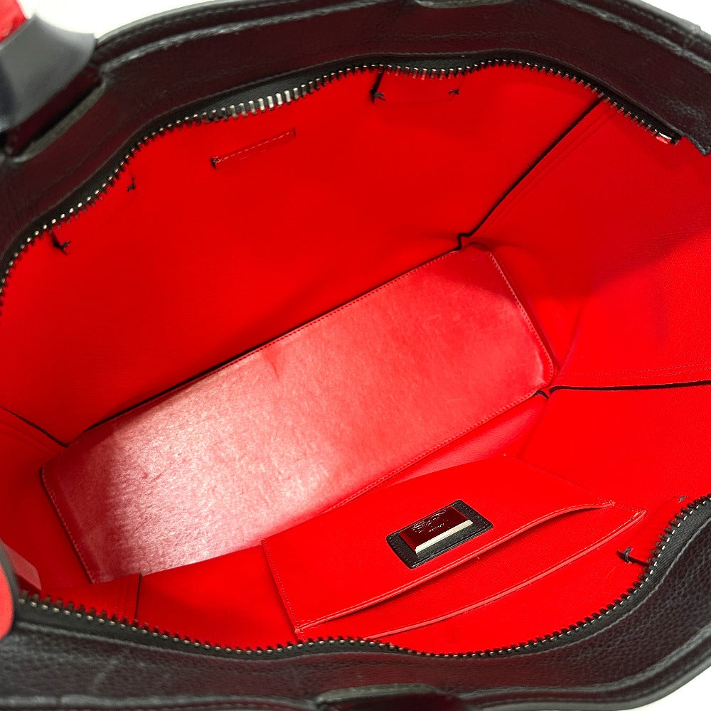 Christian Louboutin Tote Bag leather black logo mens Used Authentic