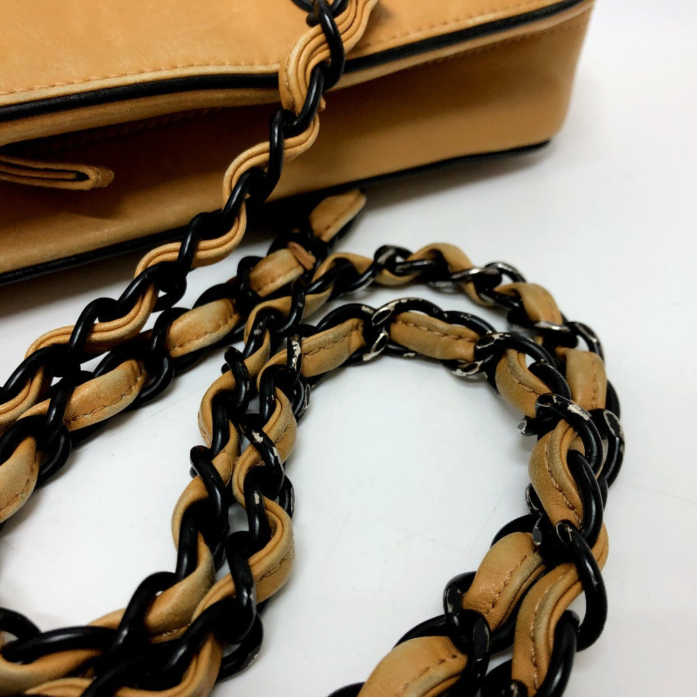 CHANEL Shoulder Bag Calf leather Brown COCO Mark