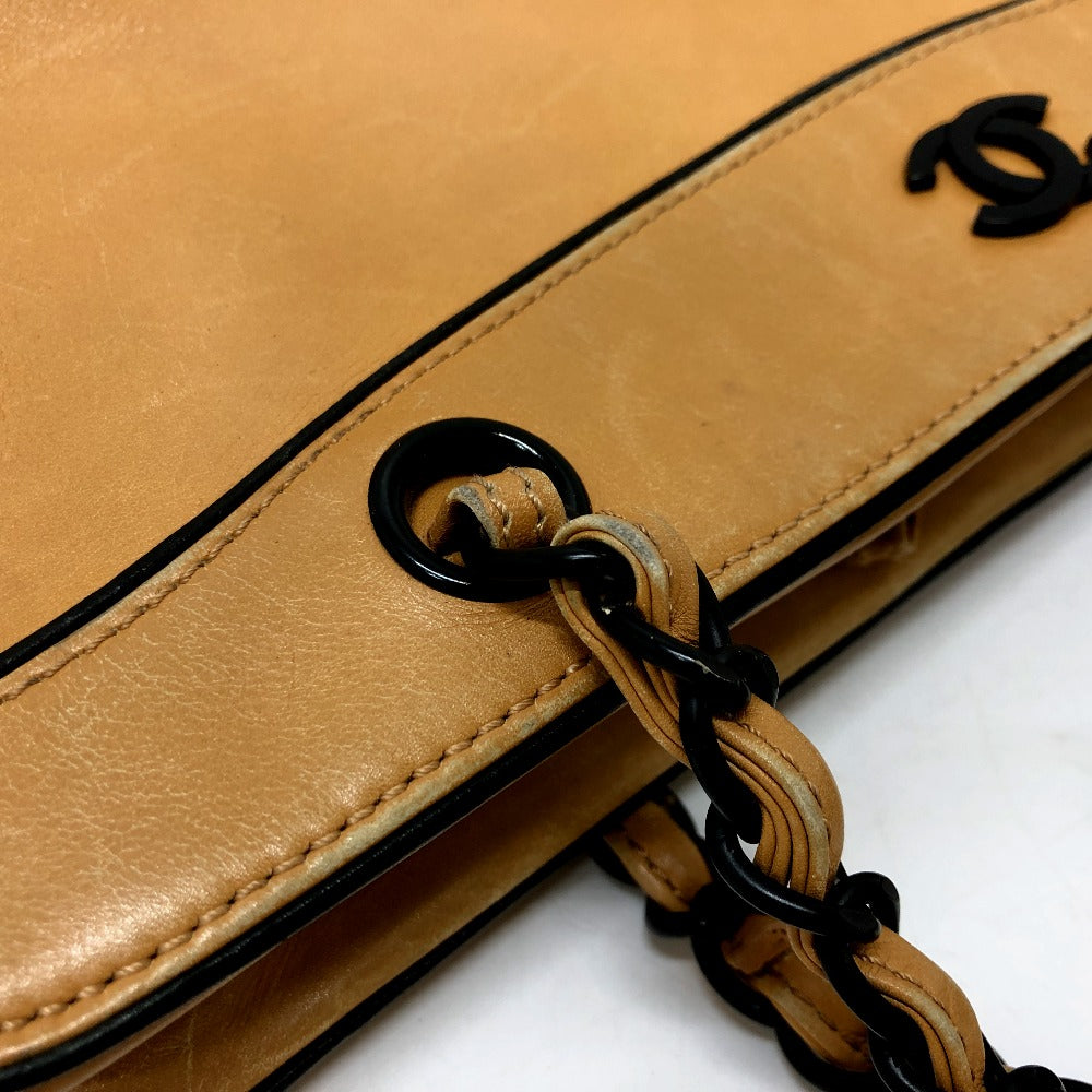 CHANEL Shoulder Bag Calf leather Brown COCO Mark