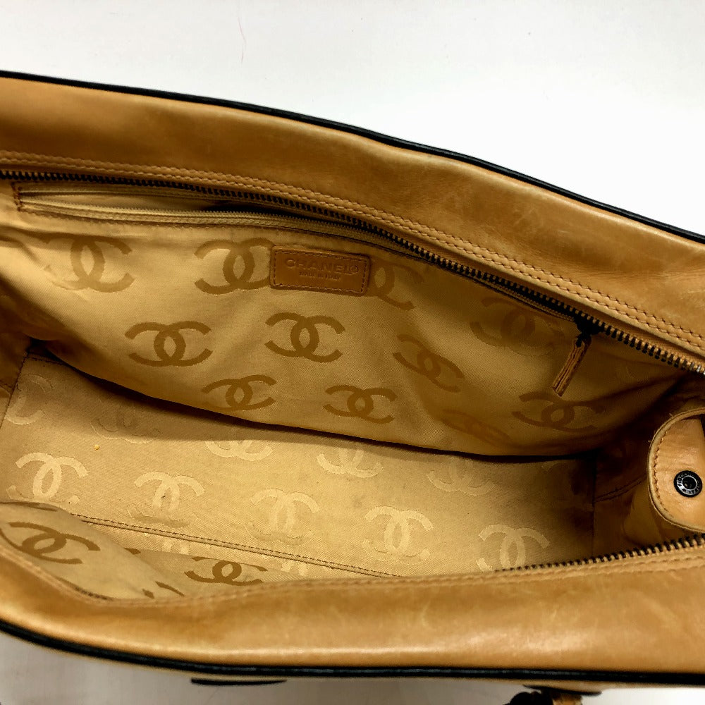 CHANEL Shoulder Bag Calf leather Brown COCO Mark