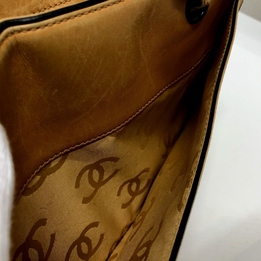 CHANEL Shoulder Bag Calf leather Brown COCO Mark