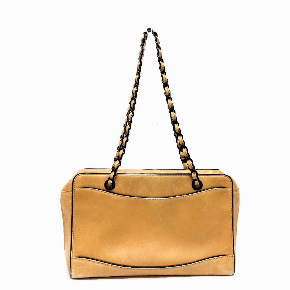 CHANEL Shoulder Bag Calf leather Brown COCO Mark