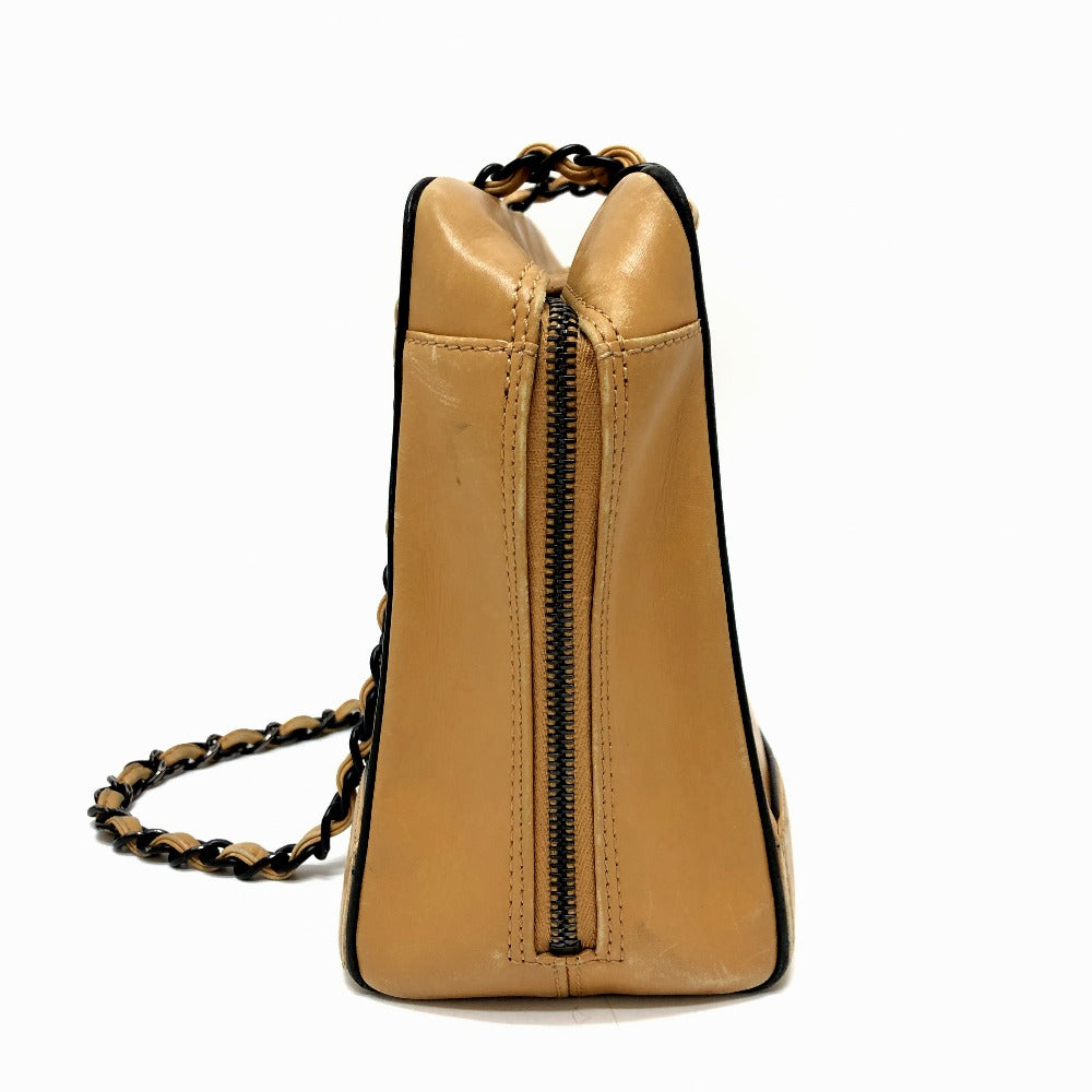 CHANEL Shoulder Bag Calf leather Brown COCO Mark