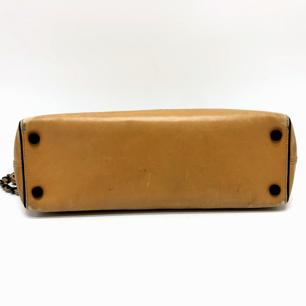 CHANEL Shoulder Bag Calf leather Brown COCO Mark