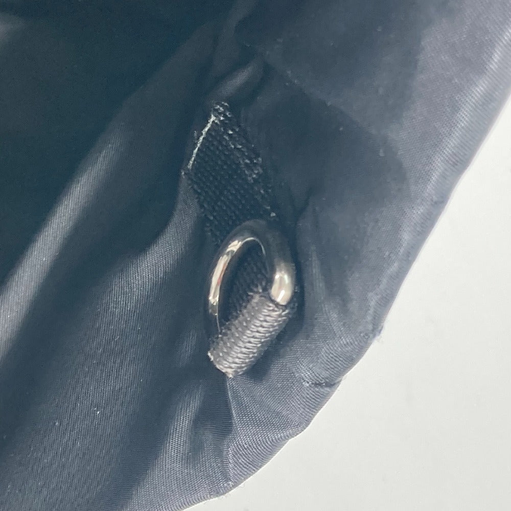 PRADA Shoulder Bag Nylon black check Bag Women Used Authentic