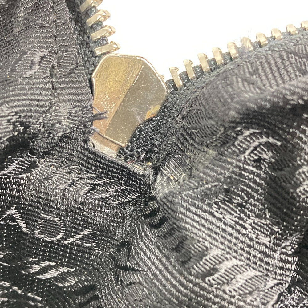 PRADA Handbag Nylon black Triangle logo plate Women Used Authentic