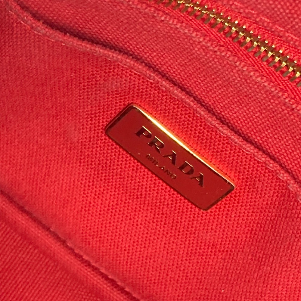 PRADA Tote Bag canvas Red With logo Canapa CANAPA MINI Women Used Authentic